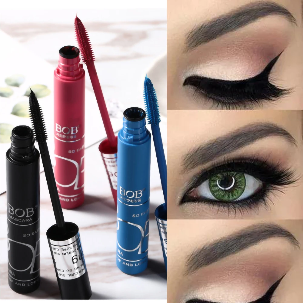 

BOB Silk Mascara Individual Curl Eyelash Extension Colossal Mascara Volume Express Makeup 1pc Black Ink Alobon 3d Fiber Lashes