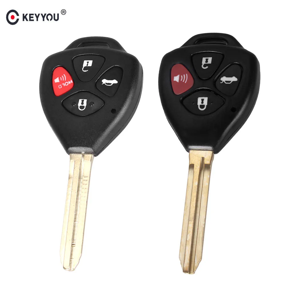 

KEYYOU Replacement 4 Button Remote Shell Car Key Case Fob For Toyota Camry Avalon Matrix RAV4 Venza Yaris Avalon Auto key Case