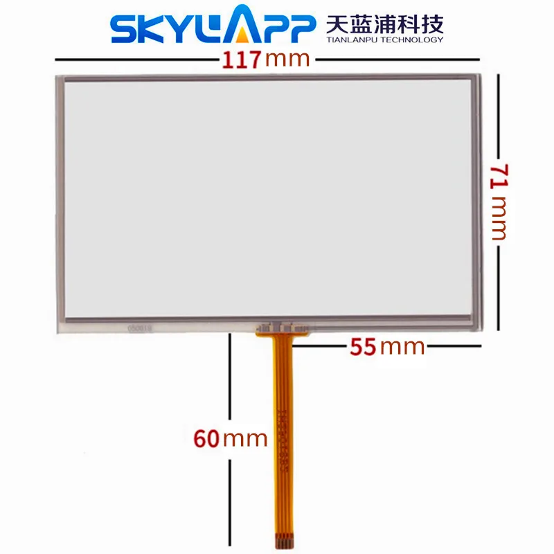 10 Pcs 5''inch 4 wire Resistive Touch Screen 117mm*71mm Digitizer for EJ050NA-01G GPS navigator Touch screen panel Glass