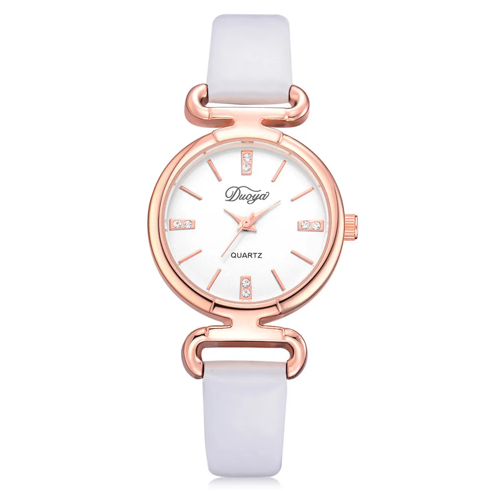 Hot Relogio Feminino Fashion Women Casual Rounded Analog Pointer Quartz Wrist Watch Small Dial Leather Bracelet Female Clock | Наручные