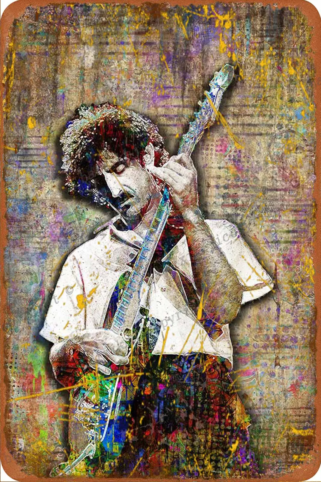 

Frank Zappa Art Poster Tin Sign Vintage Metal Sign Poster Home Wall Decor Cafe Bar Pub Club Gift