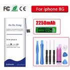 Аккумулятор большой емкости для iPhone 8, 8G, iPhone 8, 0 циклов, стандартная запасная Батарея 2250 мАч + бесплатный инструмент