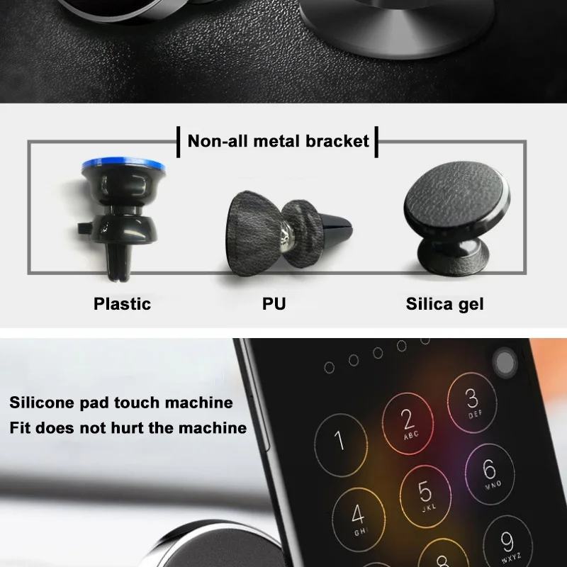 Universal Car Phone Holder 360 Degree Magnetic Air Vent Mount Mobile Smartphone Stand Magnet Support Cell Cellphone in Car GPS
