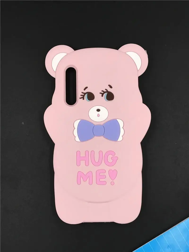 

For Huawei Honor 9X 9X Pro New 3D Cartoon Kawaii Bow Tie Bear Soft silicone Phone Cover Case For Huawei Honor 9X 9X Pro