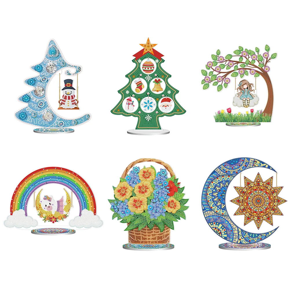 

Рождественская Алмазная мозаика «сделай сам», специальная форма, стразы, картина, стол, крест, настольное украшение