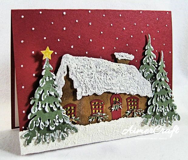 Металлические Вырубные штампы в виде рождественской елки зеркальные