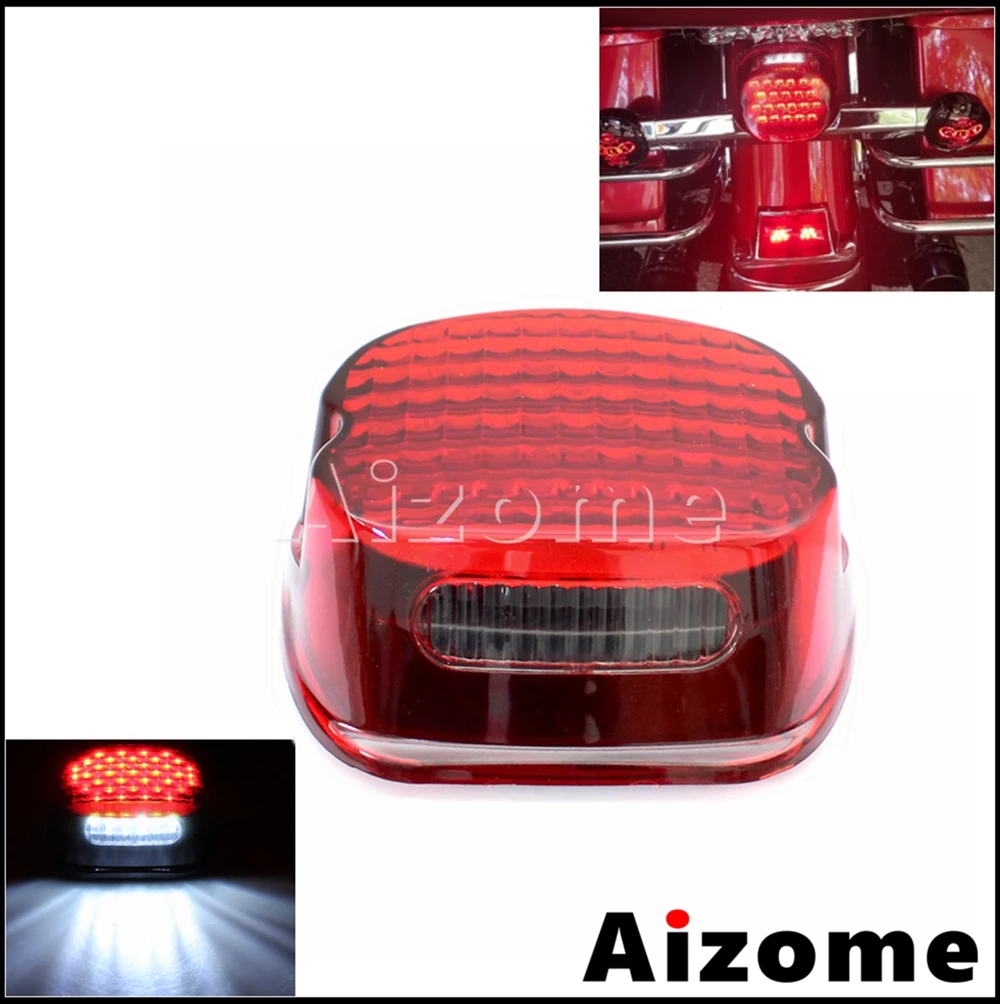 Red/Smoke Lens Motorcycle Rear Light LED Integrated Taillight Running Brake Stop Tail Lamp for Harley Dyna Softail Sportster XL |