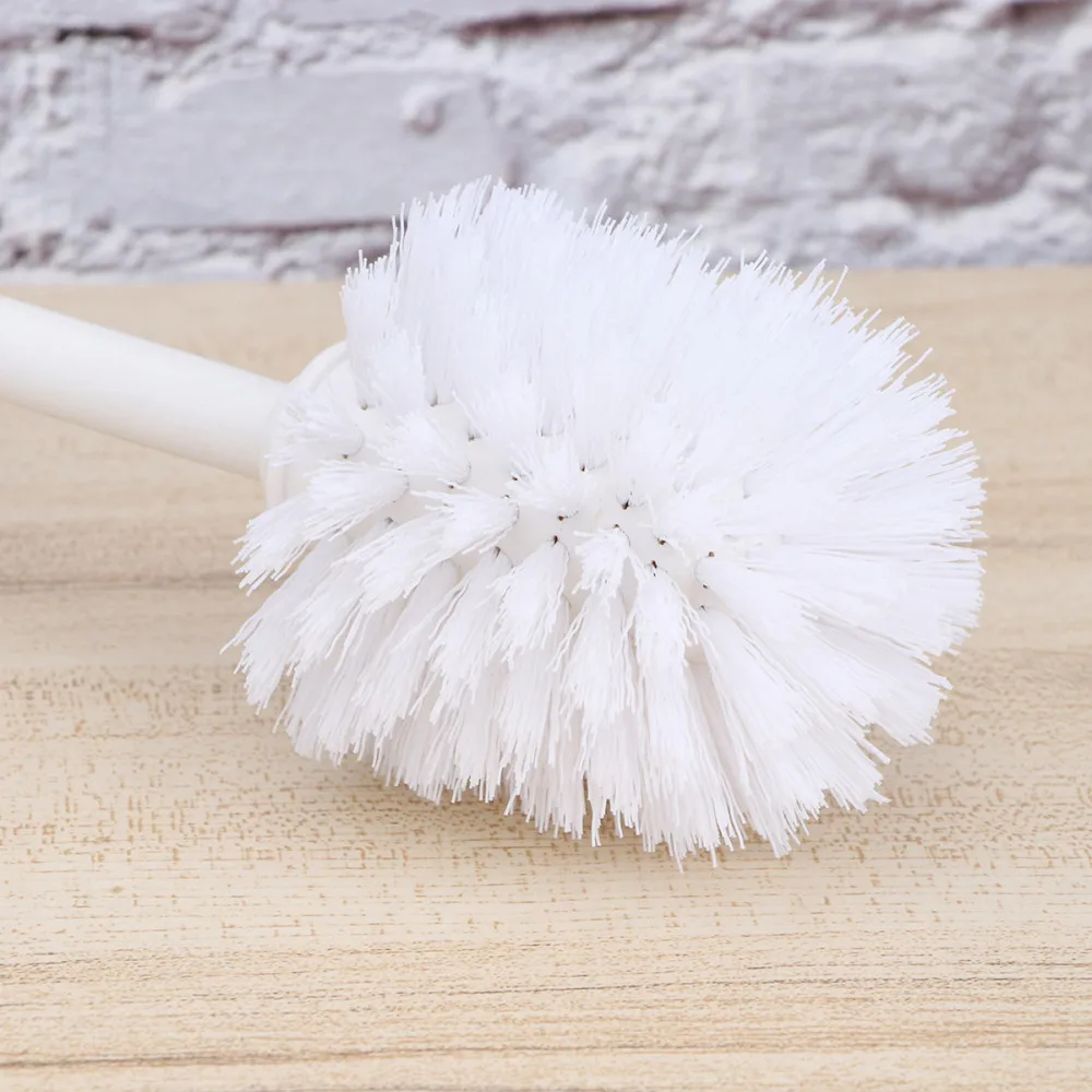 

Home Toilet Brush Set Thicken Long Handle Toilet Cleaner Bowl Soft Brush and Holder Set for Hotel Bathroom (Black)