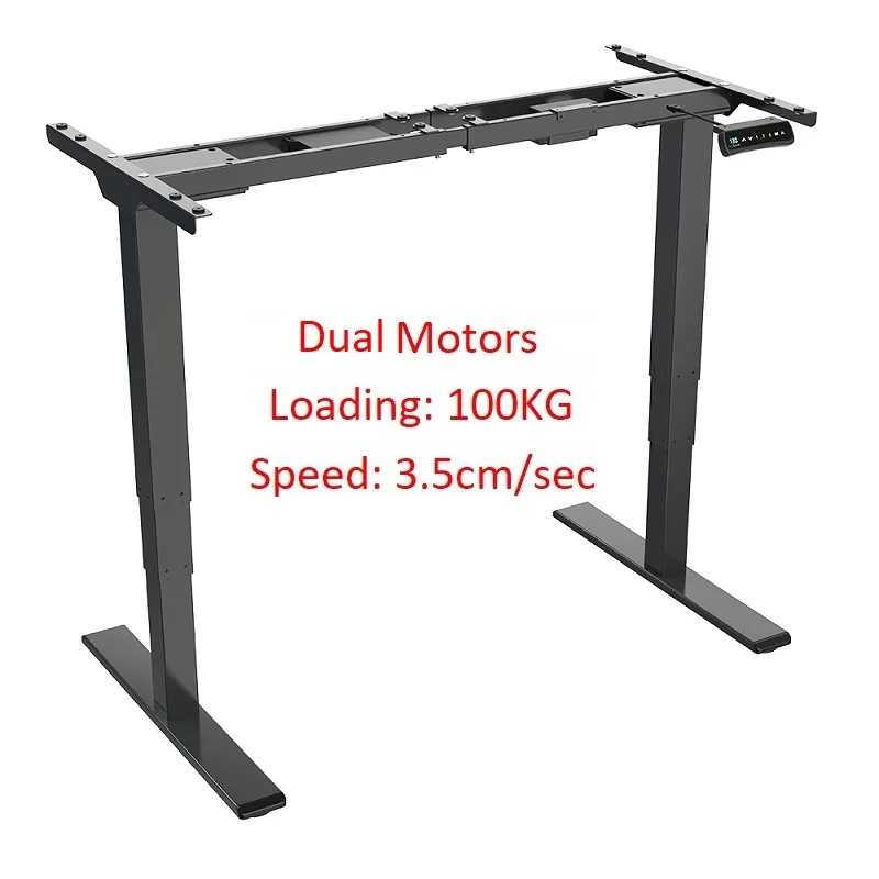 Сверхмощная стальная Регулируемая по высоте двухмоторная подъемная настольная