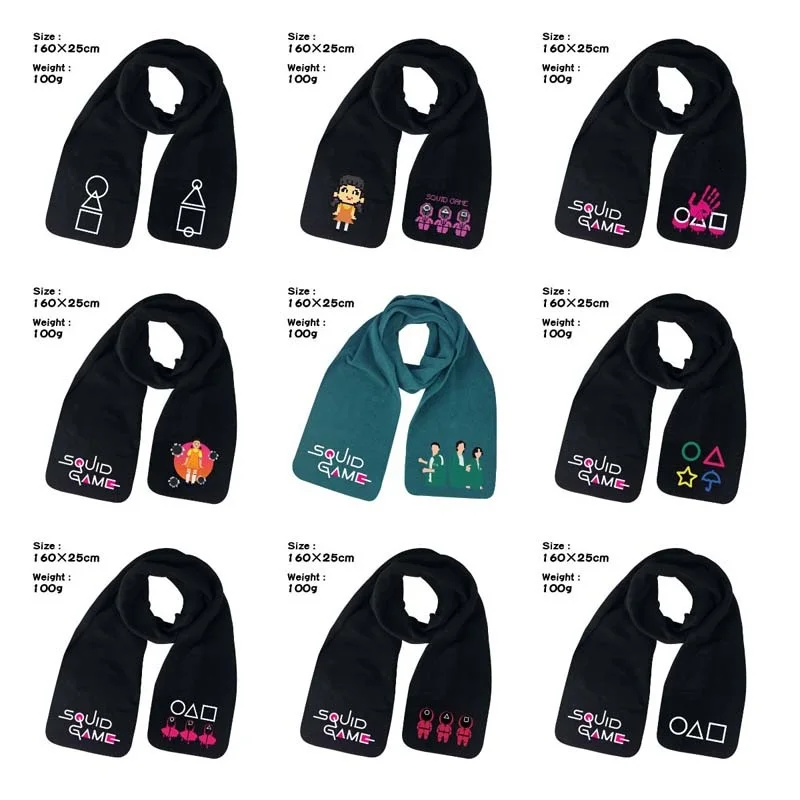 

Wholesale TV Squid Game Cosplay Squidgame Props Scarf Animation Surrounding Scarf Gifts