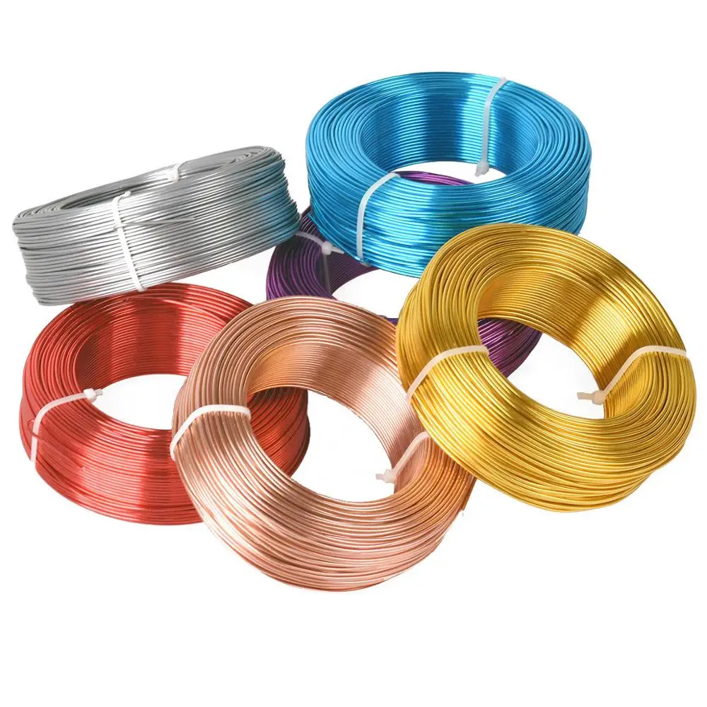1 Large Roll 0.8mm/1mm/1.5mm/2mm/2.5mm/3mm Aluminium Soft Metal Crafts Beading Wire for Jewelry Making DIY