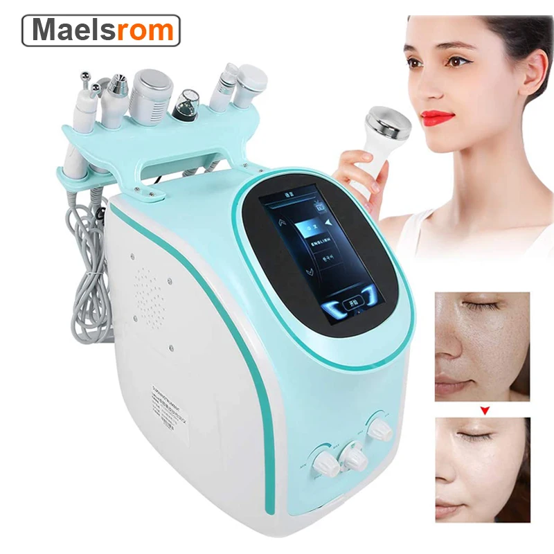 6 in 1 Water Hydrating Hydrogen Oxygen Injector Face Skin Rejuvenation Lifting Cleaning Blackhead Removal Skin Detector Machine