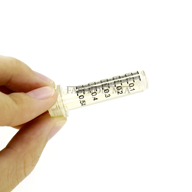 0.5ml Disposable Sterile Syringe Ampoule head for hyaluronic Pen For Hyaluronic Gun High Pressure Wrinkles Removal Water Syringe