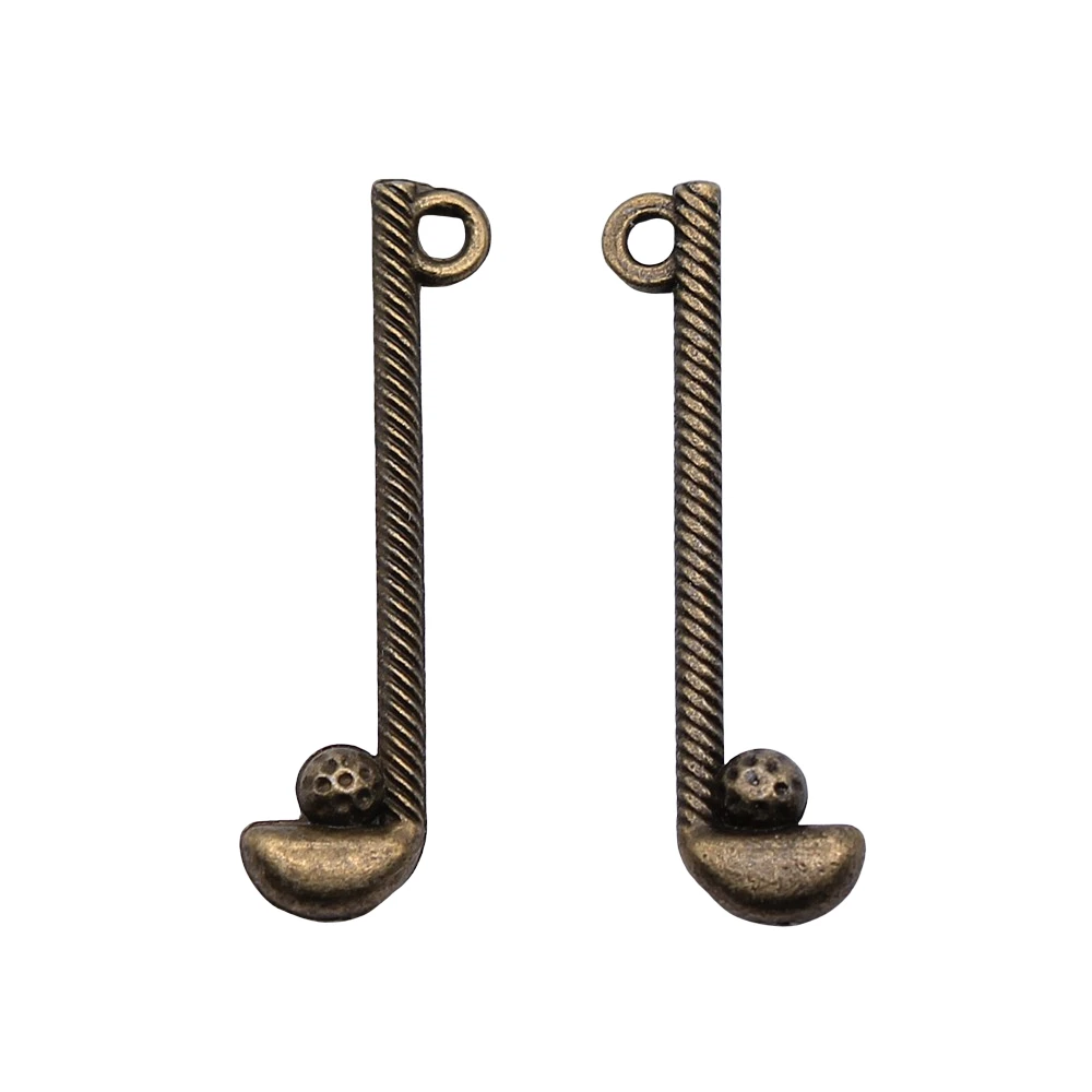WYSIWYG 10pcs 32x8mm Pendant Golf Clubs Charm Pendants For Jewelry Making Antique Silver Color | Украшения и аксессуары