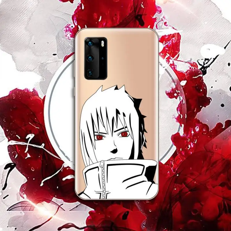 

Naruto Cute Cartoon Japanese Anime Sasuke Phone Case Transparent for Huawei P honor 8 10i 20 30 40 smart 2019