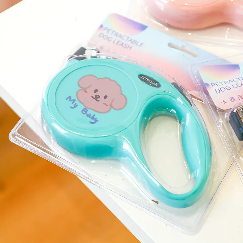 

Dog Leash 5m Cartoon Telescopic Leash Golden Retriever Poodle Dog Leash Puppy Dog Leash Pet Travel Daily Necessities