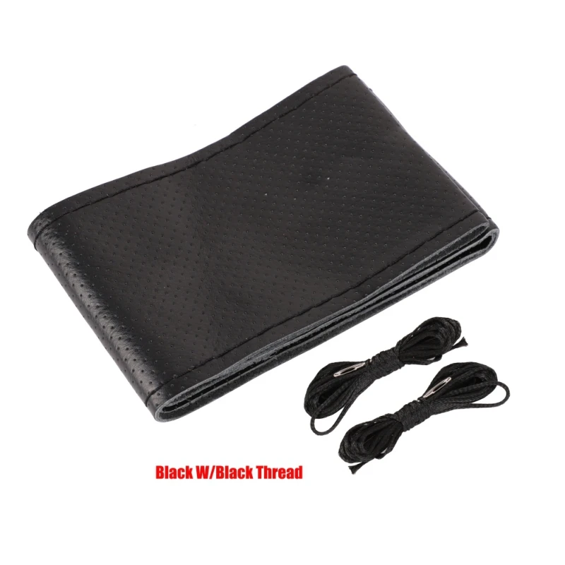 DIY Универсальный чехол рулевого колеса автомобиля из натуральной кожи мягкая