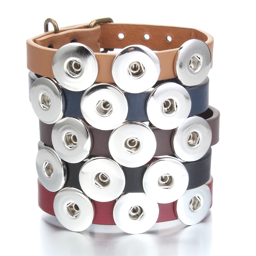 Лидер продаж 18 мм кнопки браслет часы для щелкает ювелирных изделий простые