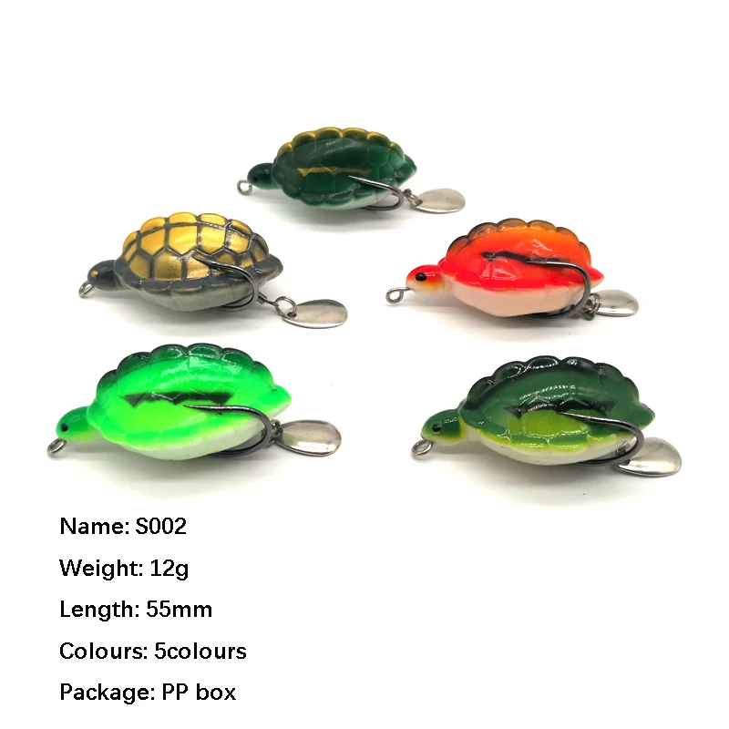 

1PC 12g 55mm Soft Tortoise Fishing Lure Soft Frog