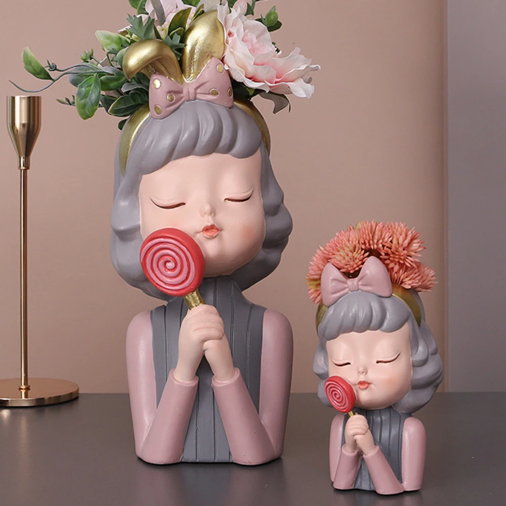 

Flower Pot Modern Girl Bubbles Succulent Head Pots For Desk Decorations Garden Home Landscape Potted Plants Nordic Style Baskets