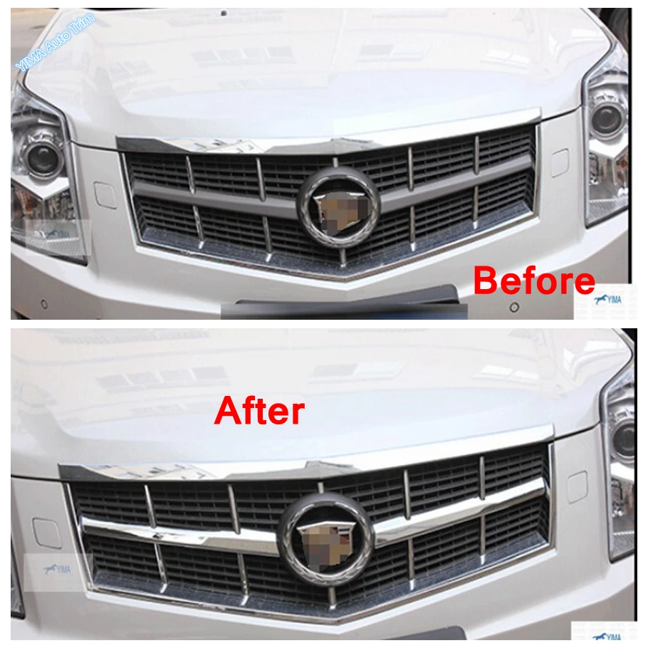 Хромированная передняя решетка радиатора 2 шт для Cadillac SRX 2010-2014 - купить по