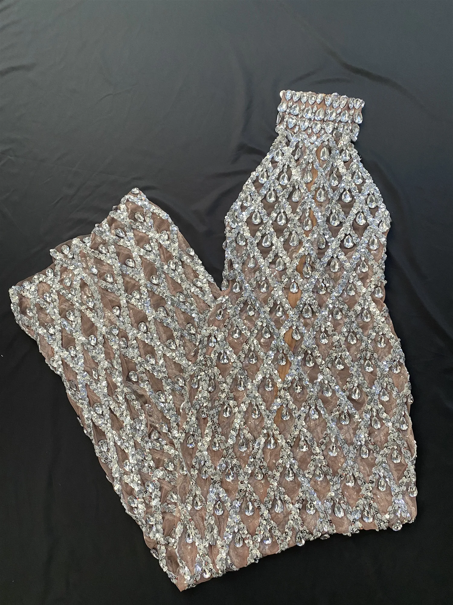 Блестящее прозрачное праздничное платье Drag Queen сексуальные сценические наряды