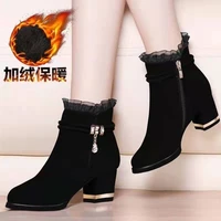 2021 new style short boots womens ankle boots leather shoes plus size cow suede womens shoes ladies autumn and winter boots