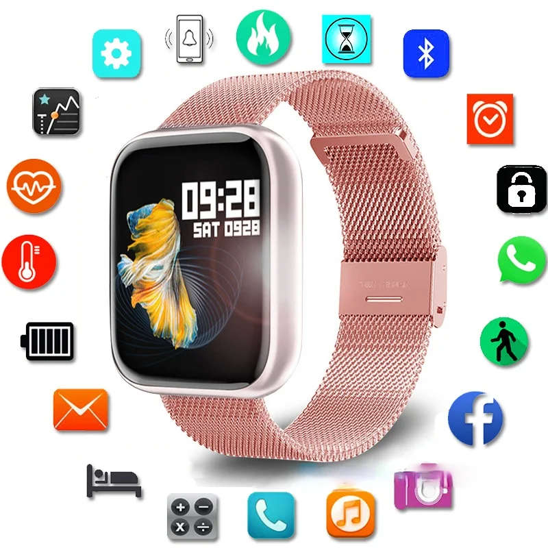 

Smart Watch Men Smartwatch Women Sport Fitness Bracelet For Android IOS Electronics Bluetooth Clock Waterproof Smart-Watch