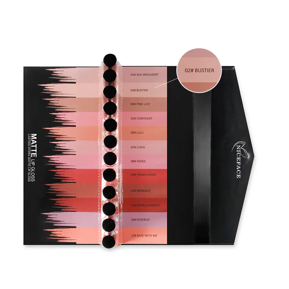 Блеск для губ NICEFACE 12 цветов Матовая жидкая помада Горячая сексуальная краска