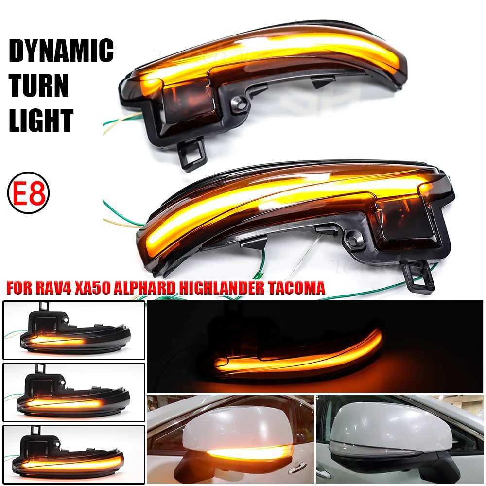 

For Toyota Alphard Vellfire Tacoma N300 RAV4 XA50 Highlander XU70 2016-2019 2020 2021 Side Mirror LED Dynamic Turn Signal Light