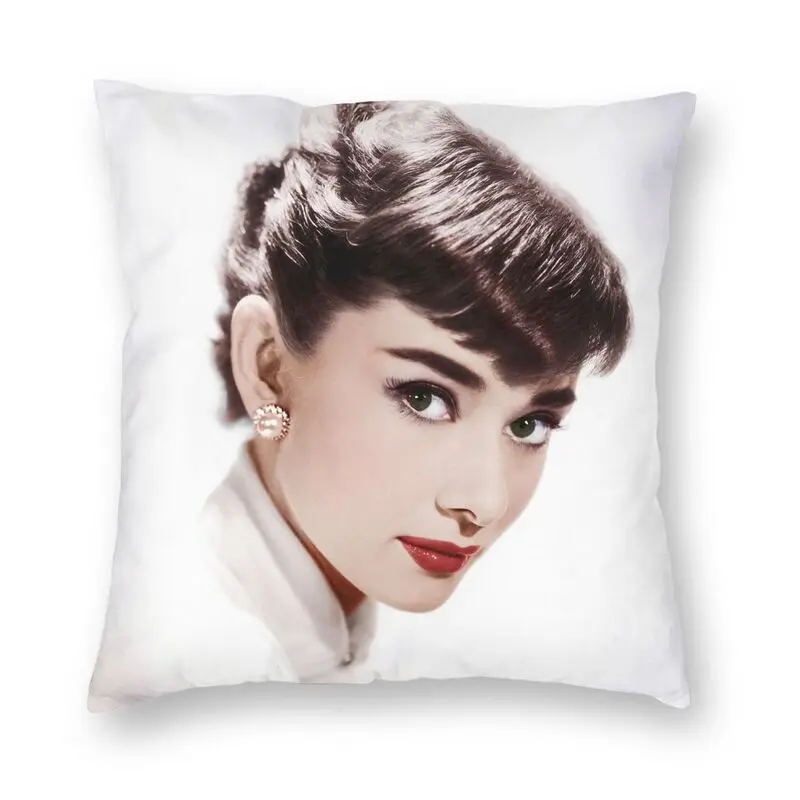 

Luxury Beautiful Audrey Hepburn Sofa Cushion Cover Soft Pillow Case Home Decor