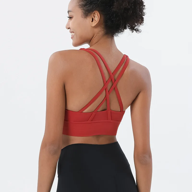 

Nylon Top Women Bra Sexi Top Woman Breathable Underwear Women Fitness Yoga Sports Bra For Women Gym 10 Colors