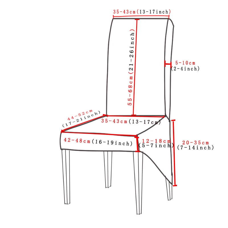 

XL Solid Color Chair Cover Stretch Spandex Elastic Slipcovers Chair Covers White For Dining Room Kitchen Wedding Banquet Hotel