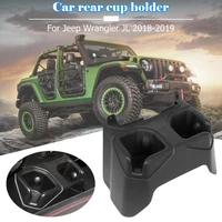 1 pcs car rear center console cup box dual drinks cup holder beverage stand drink water bottle for jeep wrangler jl 2018 2019