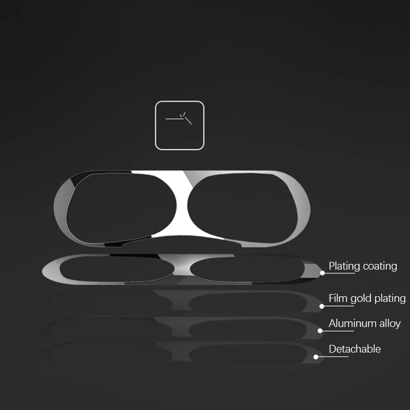 1 комплект ультра тонкий защитный чехол для Apple Airpods pro металлическая пленка наклейка железная стружка защита от пыли для Airpod 3 наушники