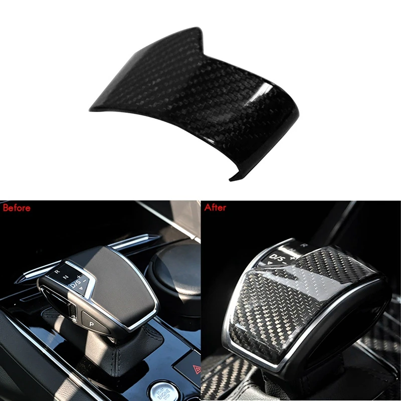 

Car Carbon Fiber Gear Shift Knob Head Cover Sticker Trim Fit for Touareg 2019-2021 Car Shift Knob Cover Trim