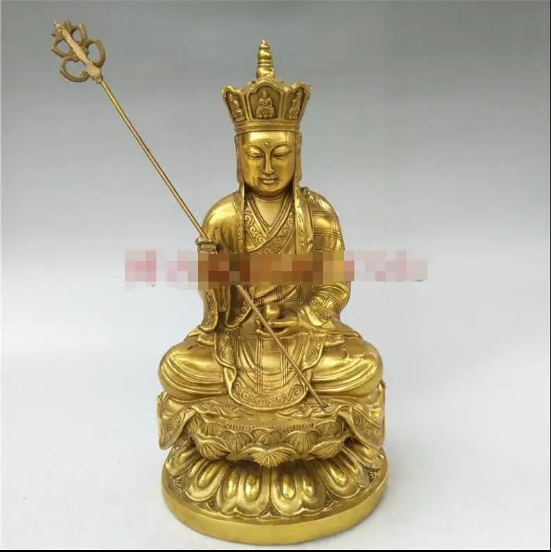 + Jizo статуя Будды Ksitigarbha медный Будда Sam Po Town House украшения фэн-шуй | Дом и сад