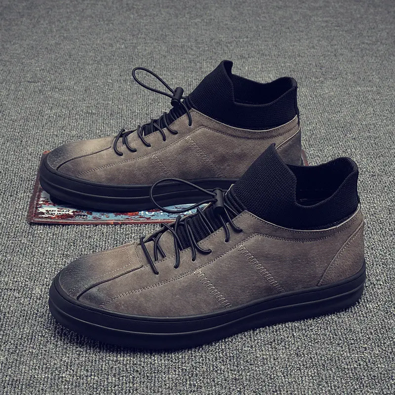 Осенне зимняя новая кожаная обувь для скейтбординга сохраняющая тепло мужские