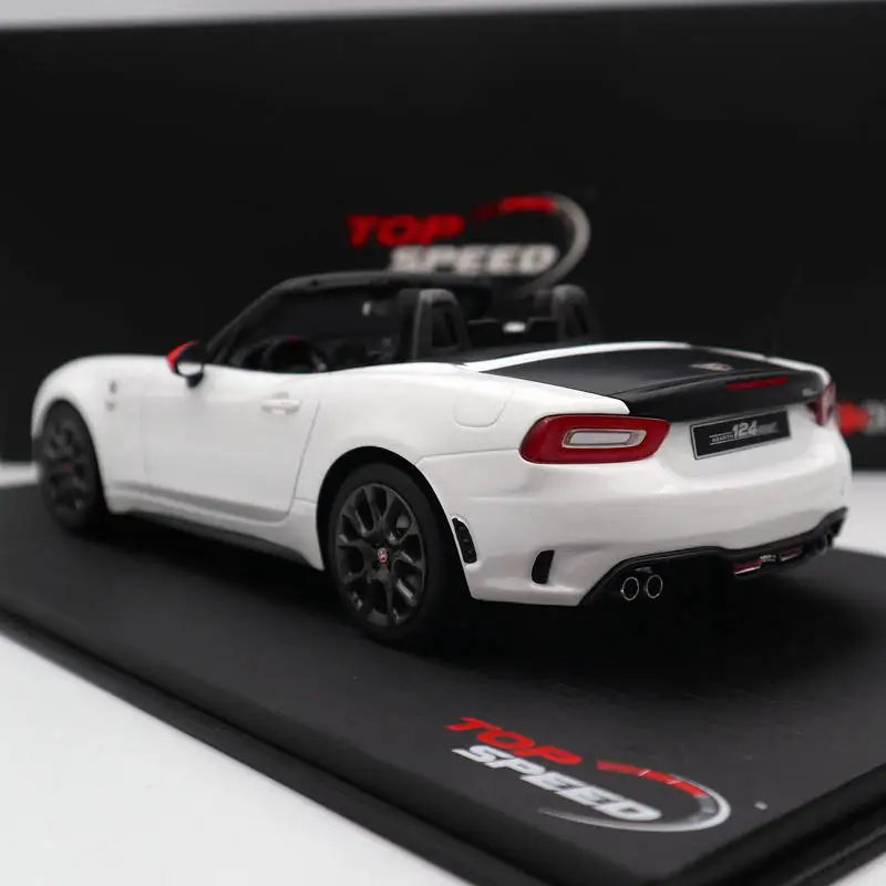 1:18 топ скорость для Abarth 124 Spider Turini 1975 Белый TS0077 Смола Модели ограниченный выпуск