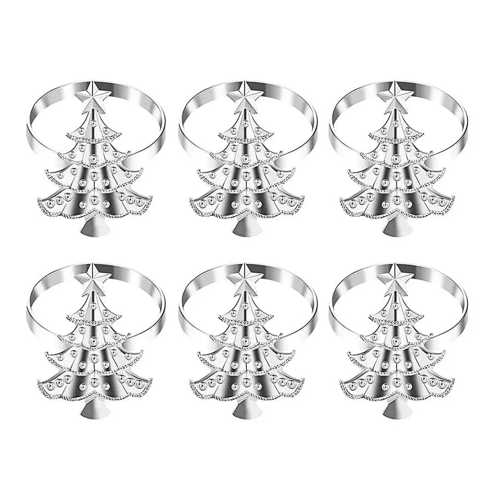 

Сетчатый держатель для салфеток, держатели для салфеток из сплава, в форме рождественской елки, пряжки для салфеток для ужина, свадьбы, вече...