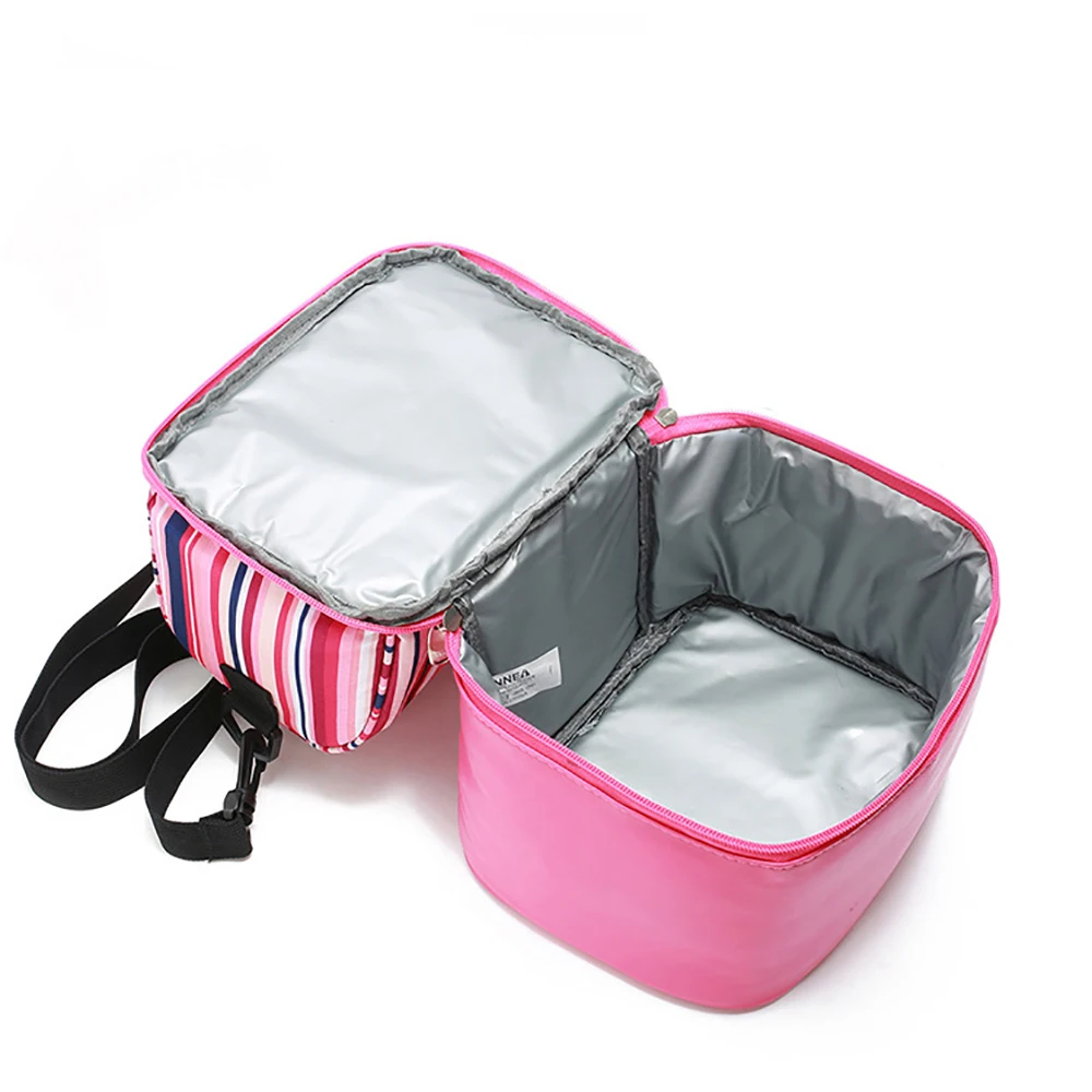 Изолированная мягкая сумка холодильник двухслойная с жестким вкладышем большая