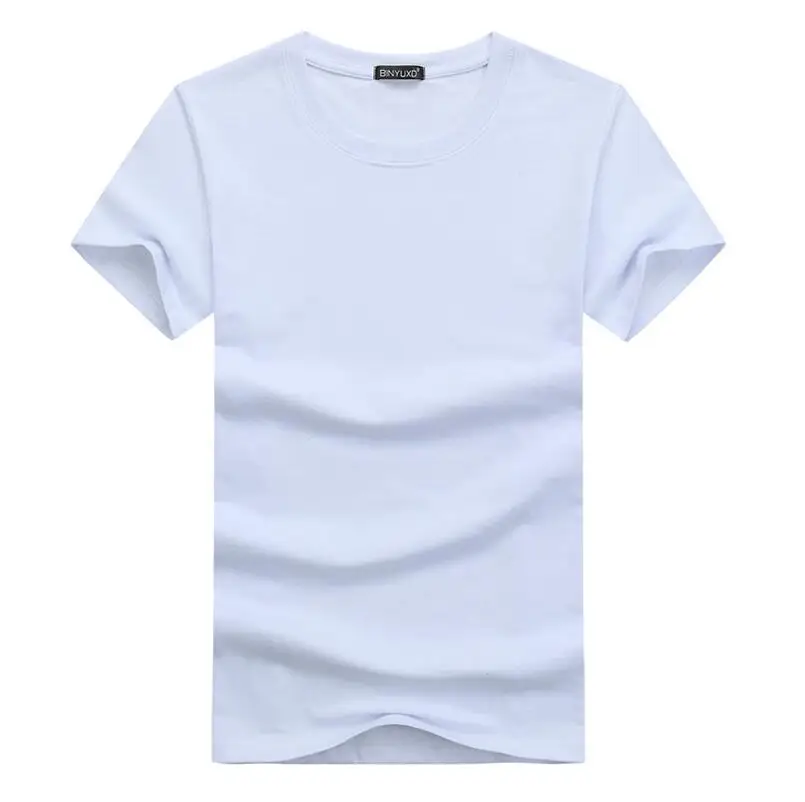 

2021 Summer Solid Color Men's T-Shirts Cotton Casual Short Sleeve T-shirt Mens High Quality Tee Shirt