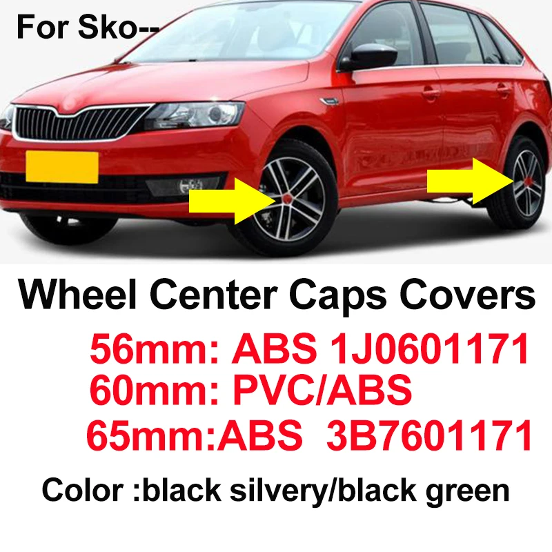 

Car 56mm 60mm 65mm ABS/pvc Car Emblem Wheel Hub Cap Covers Wheel Center Cap Badge 5.6CM Label Sticker Black/Green Logo