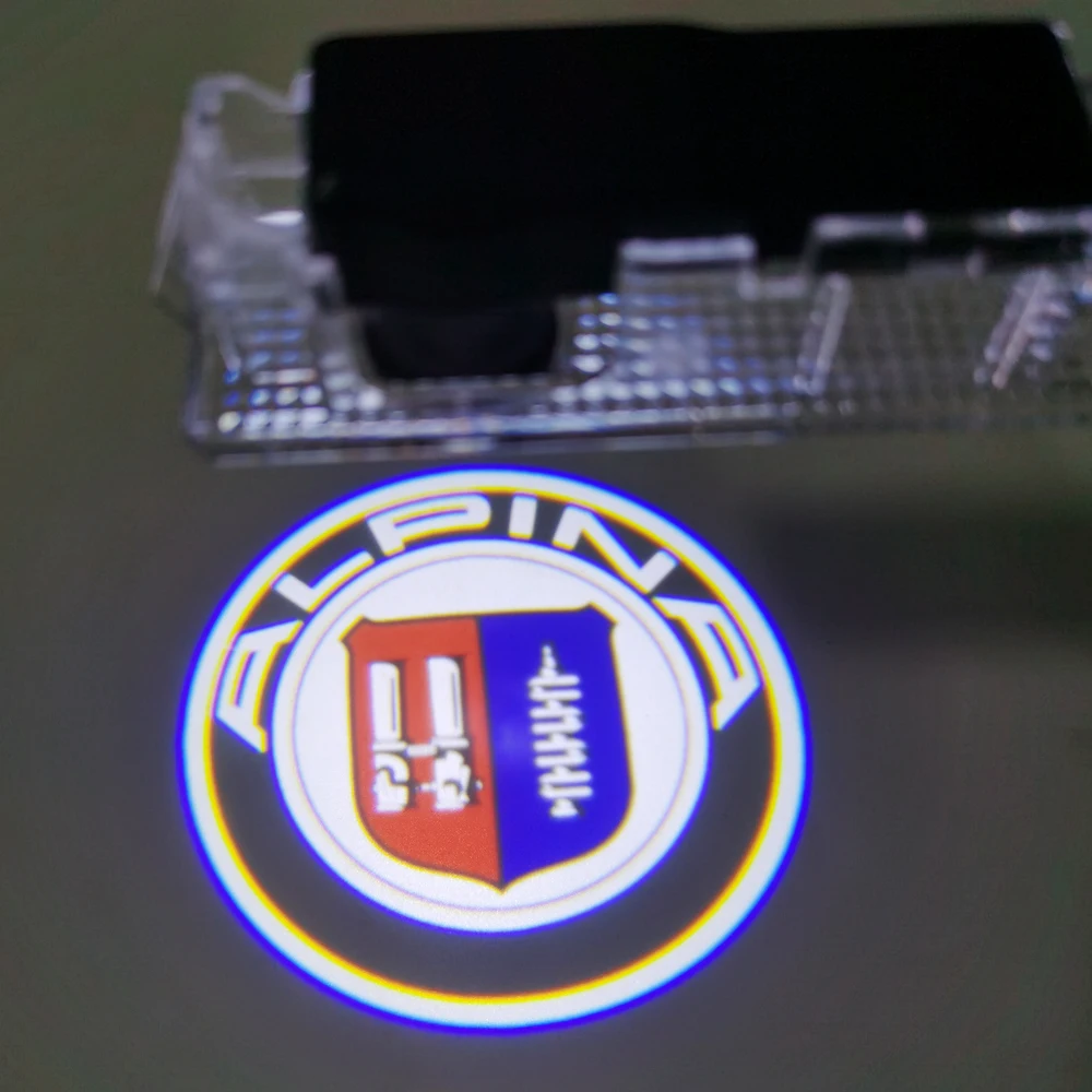 

2pcs Car Door Light Car Logo Light For BMW ALPINA E90 E38 E60 E46 XB7 XD3 XD4 D5 B12 B3 B4 B5 B7 ALPINA Emblem Courtesy Light