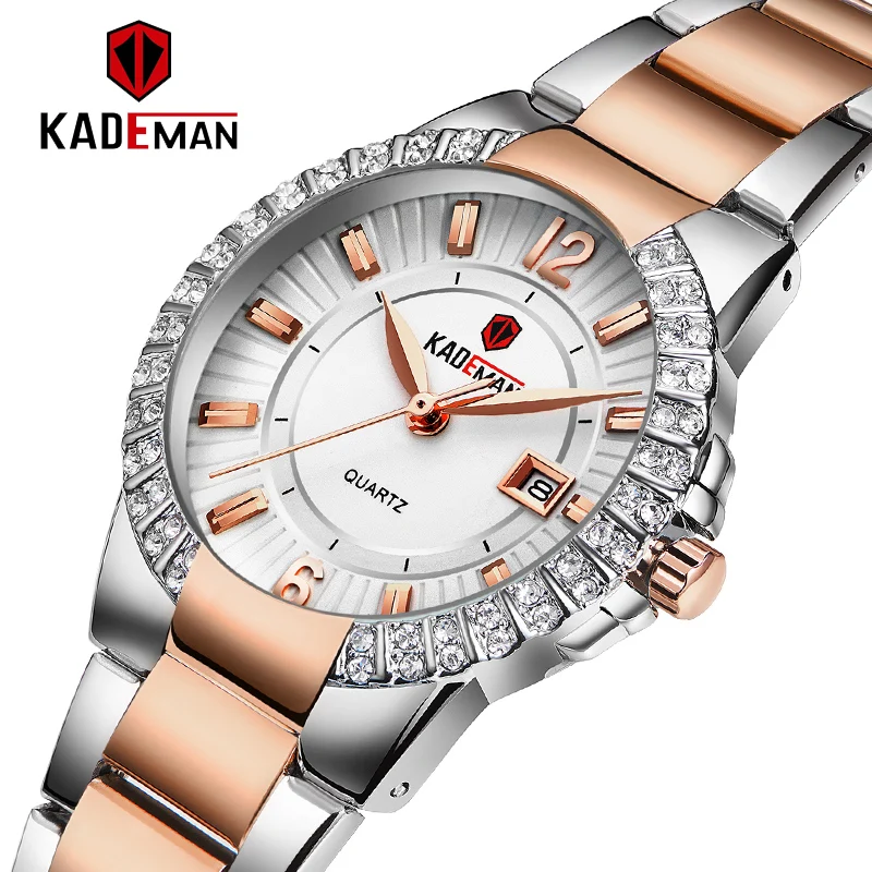 KADEMAN элегантные женские часы люксовый бренд наручные японский Movt 30 м