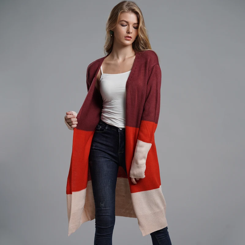 2019 Fashion Cardigans Knitted Sweaters Women Autumn Thin Knit Cardigan Sweater Cotton Long Outwear Coat Female Plus Size XL |