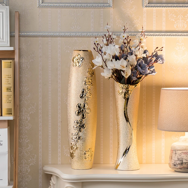 Роскошная Минималистичная керамическая ваза в европейском стиле напольная