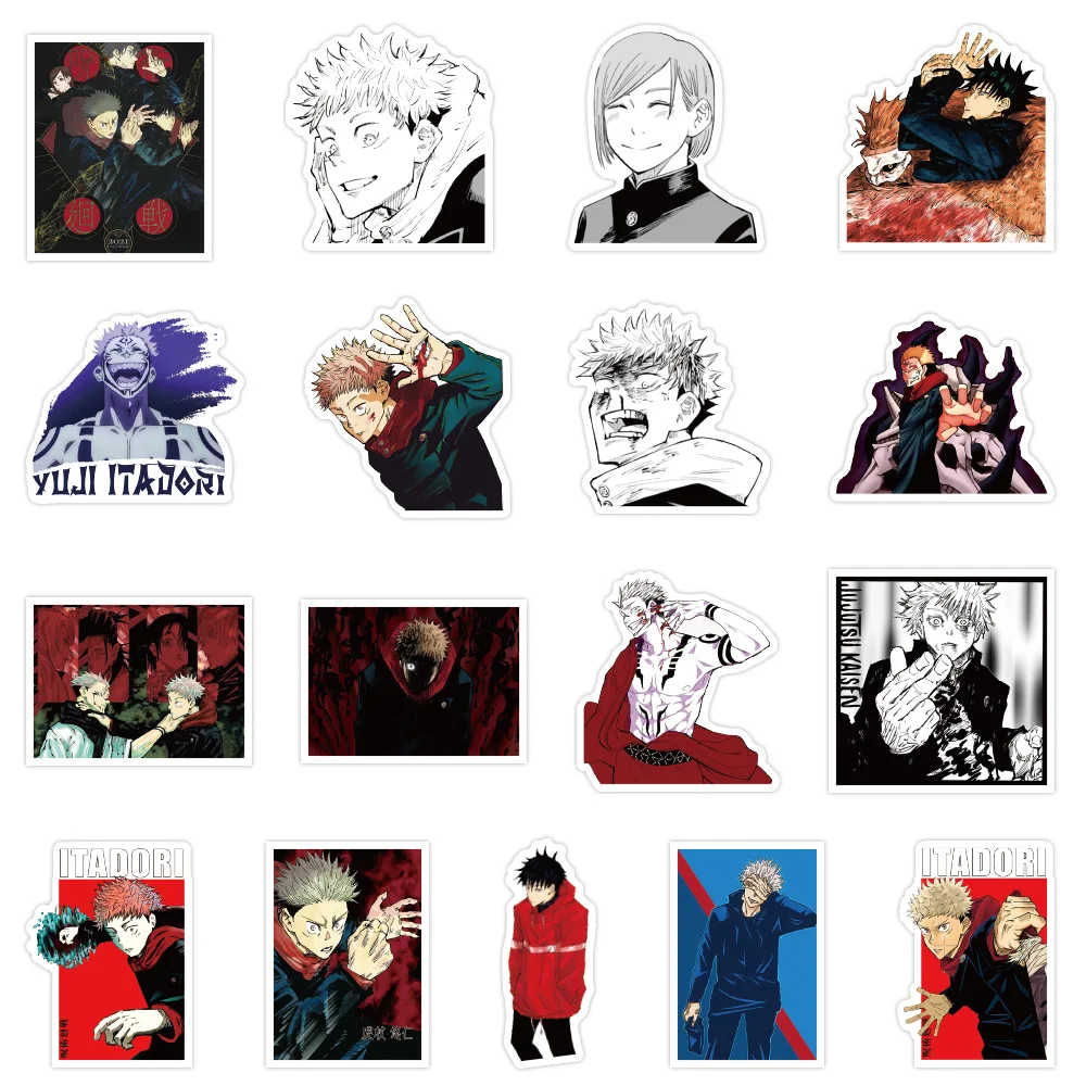 

50PCS Manga Jujutsu Kaisen Anime Stickers Laptop Luggage Guitar Skateboard Waterproof Graffiti Sticker Decal Keychain