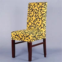 flower printing removable chair cover big elastic slipcover modern kitchen seat case stretch chair cover for banquet wholesale