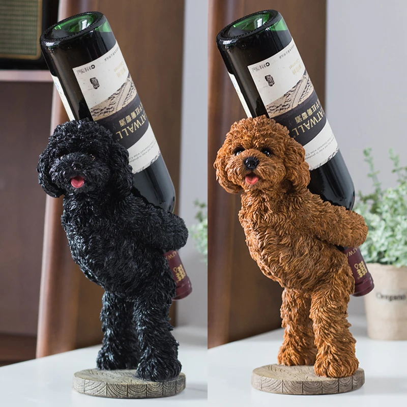 

Cute Teddy Wine Rack Kitchen Furniture Dining Room Bottle Holder Bar Wine Cabinets Display Cabinet Storage Shelf Home Decoration